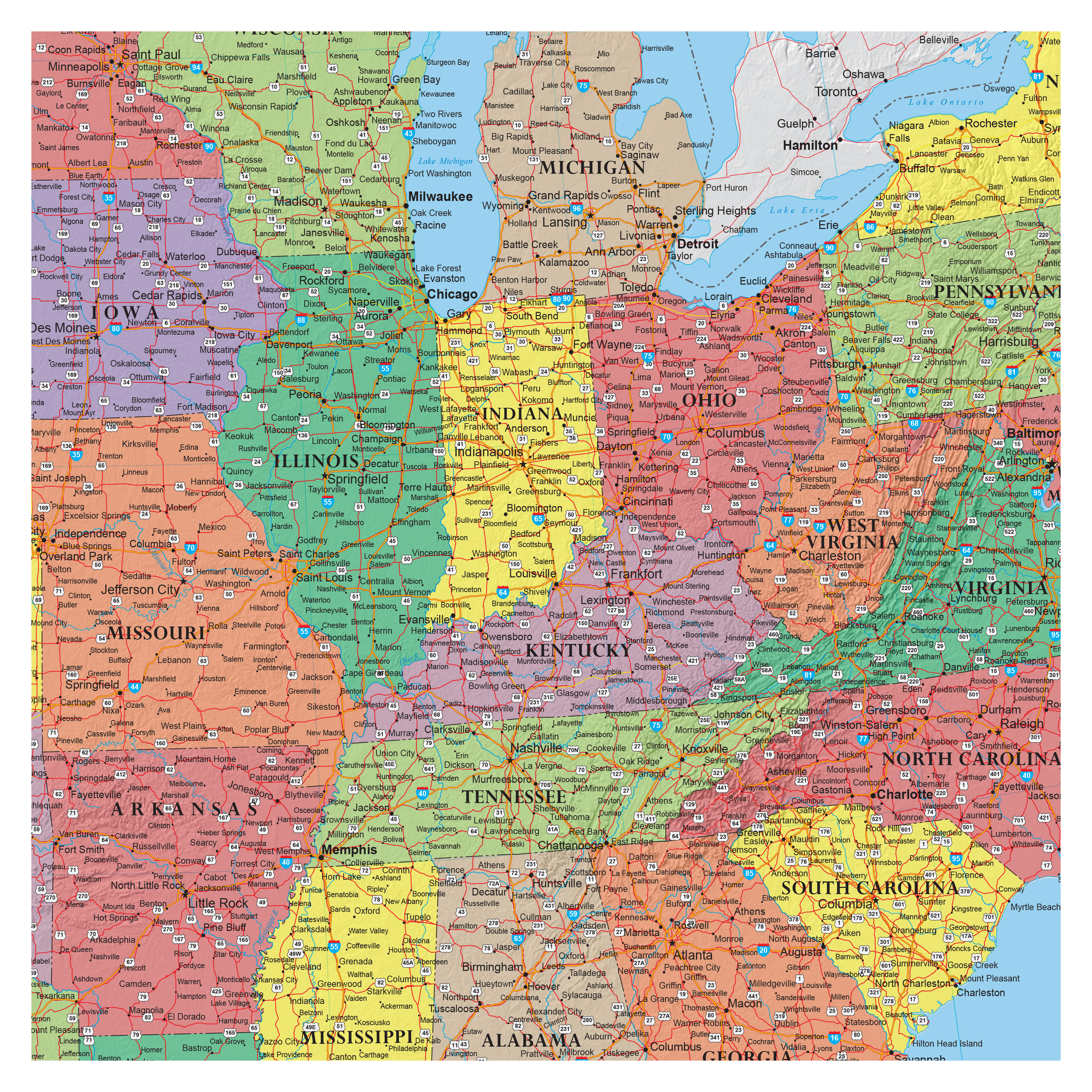 SwiftMaps United States Wall Map Classic Elite Poster